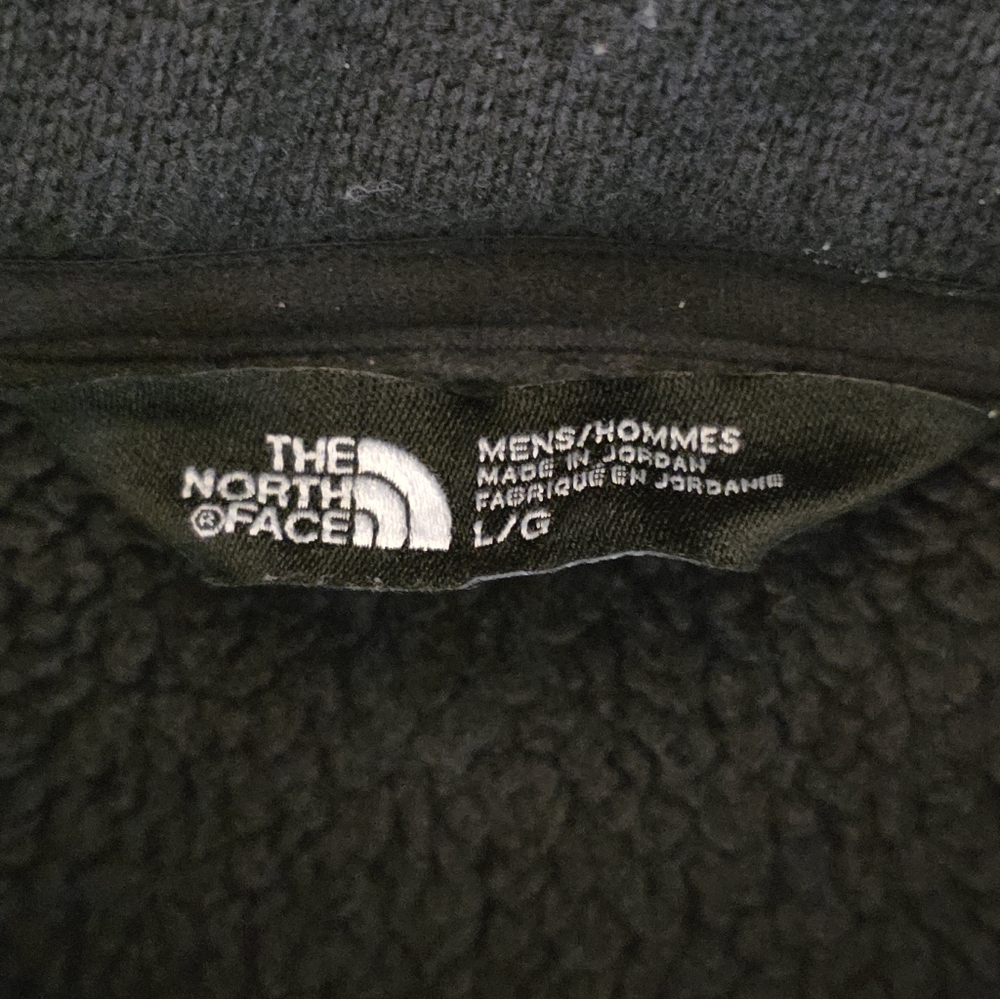 The North Face Mens Large 1/4 Zip Fleece Pullover Black Y2K Gorpcore E35 - Picture 4 of 6